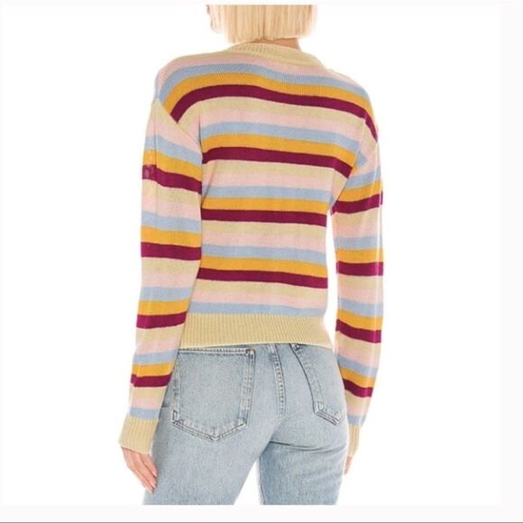 Revolve Tulurosa Colorful Striped Kokomo Pullover Sweater Wool Blend NWT LARGE - Picture 3 of 16